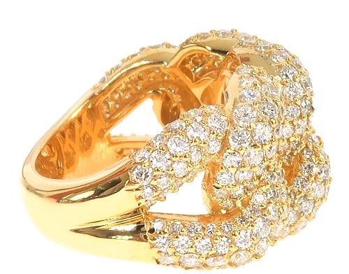 14K Gold Diamond Cuban Ring 5 CTW