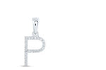 1/10CTW-DIA NICOLE INITIAL "P" PENDANT 10K