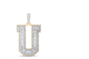 5 1/2CTW-DIA NICOLE INITIAL "U" PENDANT 10K