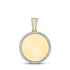 10kt Yellow Gold Mens Round Diamond Circle Picture Memory Pendant 5/8 Cttw