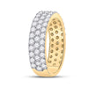 14kt Yellow Gold Mens Round Diamond Pave Band Ring 2-7/8 Cttw