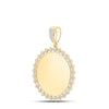 10kt Yellow Gold Mens Round Diamond Memory Circle Charm Pendant 1/2 Cttw