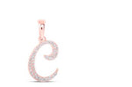 1/10 CTW-DIA NICOLE INITIAL "C" PENDANT 10K