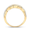 10kt Two-tone Gold Mens Round Diamond Band Ring 1-3/8 Cttw