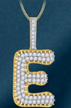 10k Genuine Diamond Buff Letters Initials A-Z