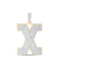 4 7/8CTW-DIA NICOLE INITIAL "X" PENDANT 10K