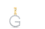 1/10CTW-DIA NICOLE INITIAL "G" PENDANT 10K