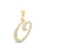 1/8CTW-DIA NICOLE INITIAL "O" PENDANT 10K