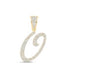 7/8CTW-DIA NICOLE INITIAL "O" PENDANT 10K