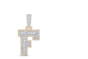 1/2CTW-DIA NICOLE INITIAL "F" PENDANT 10K