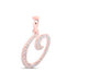 1/8CTW-DIA NICOLE INITIAL "O" PENDANT 10K