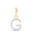 1/20CTW-DIA NICOLE INITIAL "G" PENDANT 10K