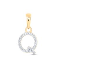 1/20CTW-DIA NICOLE INITIAL "Q" PENDANT 10K