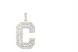 5 1/2CTW-DIA NICOLE INITIAL "C" PENDANT 10K