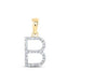 1/8CTW-DIA NICOLE INITIAL "B" PENDANT 10K