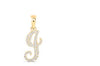 1/8CTW-DIA NICOLE INITIAL "I" PENDANT 10K