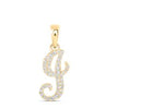 1/8CTW-DIA NICOLE INITIAL "I" PENDANT 10K