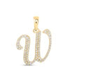 1/5CTW-DIA NICOLE INITIAL "W" PENDANT 10K