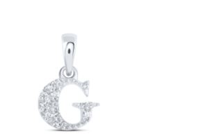 1/20CTW-DIA NICOLE INITIAL "G" PENDANT 10K