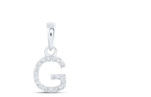 1/20CTW-DIA NICOLE INITIAL "G" PENDANT 10K