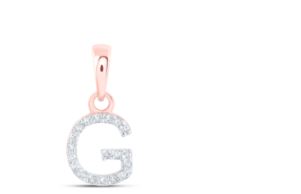 1/20CTW-DIA NICOLE INITIAL "G" PENDANT 10K