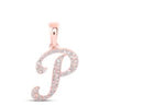 1/8CTW-DIA NICOLE INITIAL "P" PENDANT 10K