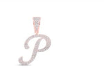 7/8CTW-DIA NICOLE INITIAL "P" PENDANT 10K