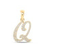 1/8CTW-DIA NICOLE INITIAL "Q" PENDANT 10K