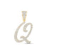 1 CTW-DIA NICOLE INITIAL "Q" PENDANT 10K