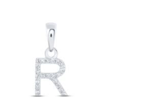 1/20CTW-DIA NICOLE INITIAL "R" PENDANT 10K