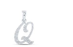 1/8CTW-DIA NICOLE INITIAL "Q" PENDANT 10K