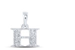 1/10CTW-DIA NICOLE INITIAL "H" PENDANT 10K