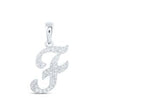 1/8CTW-DIA NICOLE INITIAL "F" PENDANT 10K