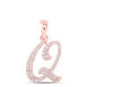 1/8CTW-DIA NICOLE INITIAL "Q" PENDANT 10K