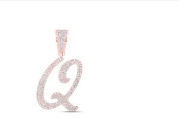 1 CTW-DIA NICOLE INITIAL "Q" PENDANT 10K