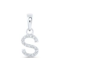 1/20CTW-DIA NICOLE INITIAL "S" PENDANT 10K