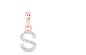 1/20CTW-DIA NICOLE INITIAL "S" PENDANT 10K