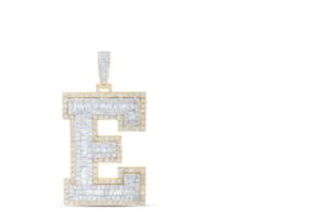 6 1/3CTW-DIA NICOLE INITIAL "E" PENDANT 10K