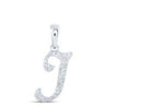 1/8CTW-DIA NICOLE INITIAL "J" PENDANT 10K