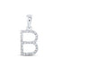 1/8CTW-DIA NICOLE INITIAL "B" PENDANT 10K