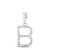 1/8CTW-DIA NICOLE INITIAL "B" PENDANT 10K