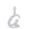 1/3CTW-DIA NICOLE INITIAL "A" PENDANT 10K