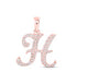 1/5CTW-DIA NICOLE INITIAL "H" PENDANT 10K