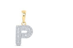 1/3CTW-DIA INITIAL "P" PENDANT 10K