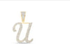 1 CTW-DIA NICOLE INITIAL "U" PENDANT 10K