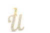 1/6CTW-DIA NICOLE INITIAL "U" PENDANT 10K