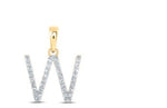 1/8CTW-DIA NICOLE INITIAL "W" PENDANT 10K