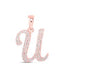 1/6CTW-DIA NICOLE INITIAL "U" PENDANT 10K