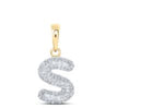 1/3CTW-DIA INITIAL "S" PENDANT 10K