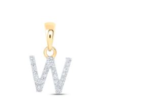 1/20CTW-DIA NICOLE INITIAL "W" PENDANT 10K